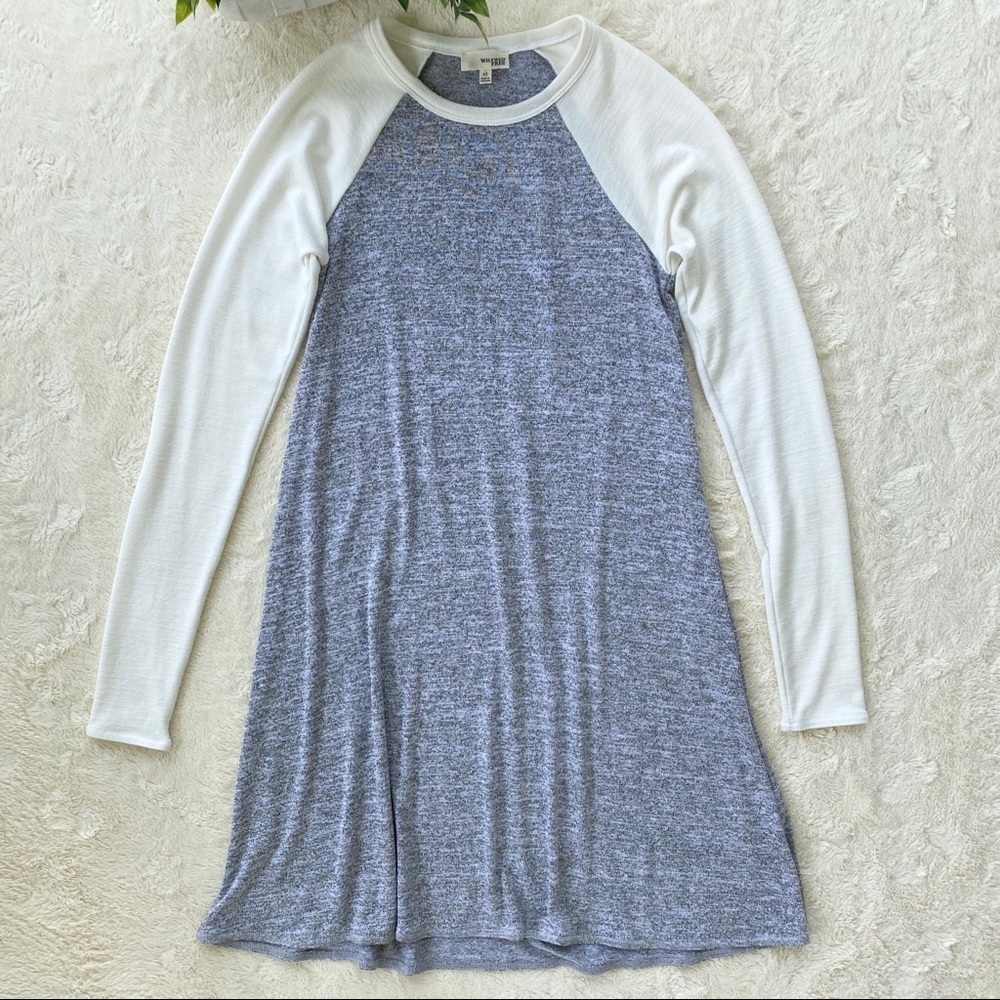 Wilfred Free gray cream raglan swing dress XS